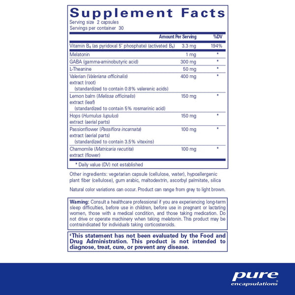 Pure Encapsulations, Best-Rest Formula, 60 Capsules