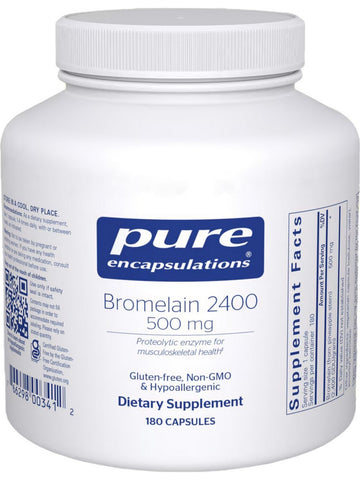 Pure Encapsulations, Bromelain 2400, 500 mg, 180 Capsules