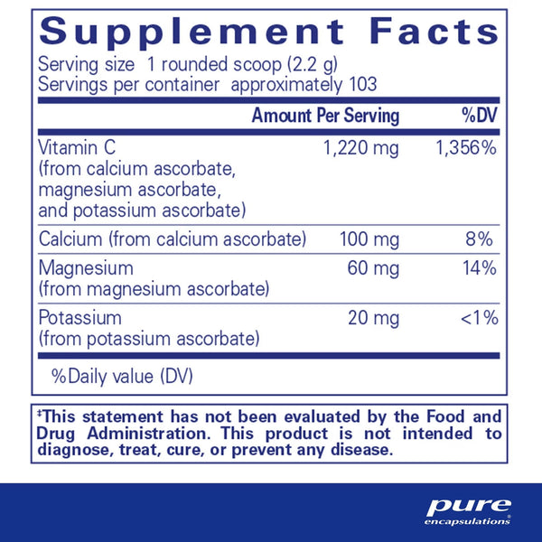 Pure Encapsulations, Buffered Ascorbic Acid Powder, 8 oz