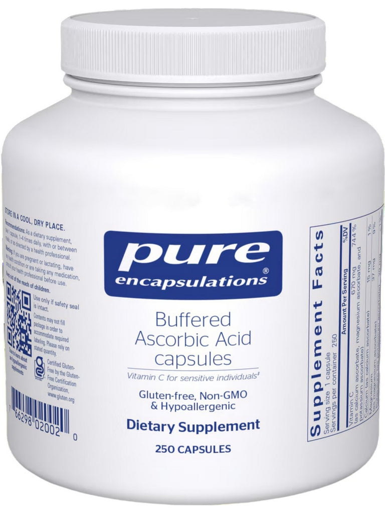 Pure Encapsulations, Buffered Ascorbic Acid, 250 caps