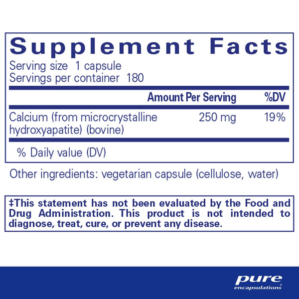 Pure Encapsulations, Calcium (MCHA), 180 Capsules