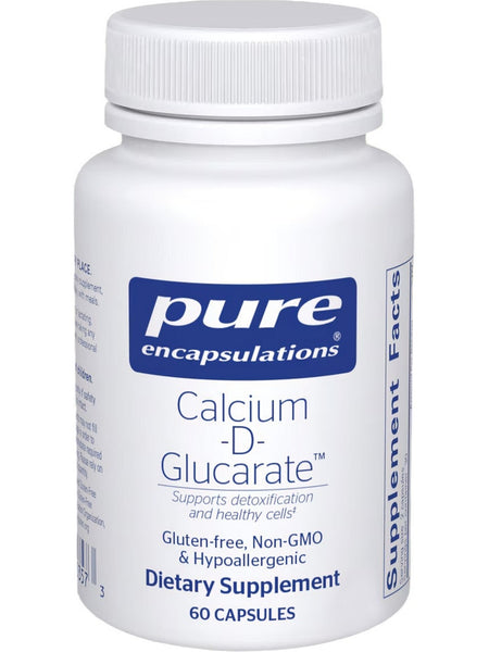 Pure Encapsulations, Calcium-d-Glucarate, 500 mg, 60 vcaps