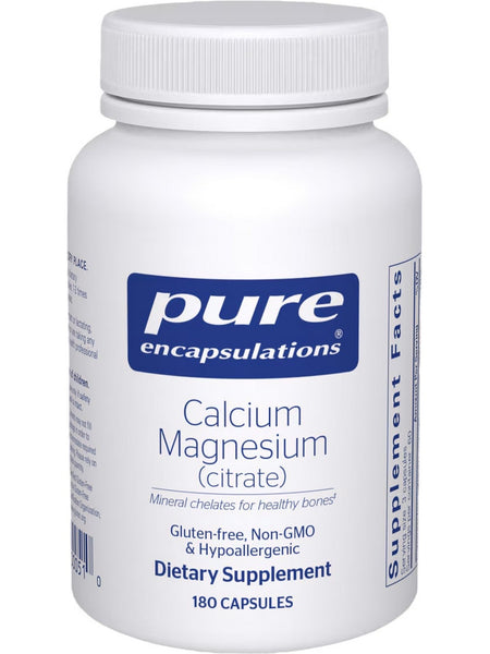 Pure Encapsulations, Calcium Mag (citrate), 80 mg, 180 vcaps