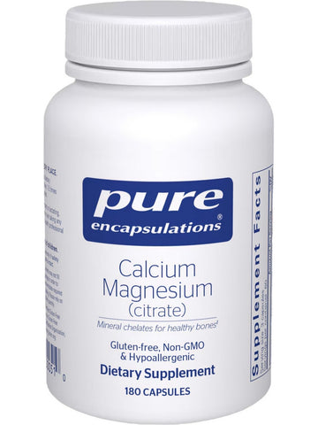 Pure Encapsulations, Calcium Mag (citrate), 80 mg, 180 vcaps
