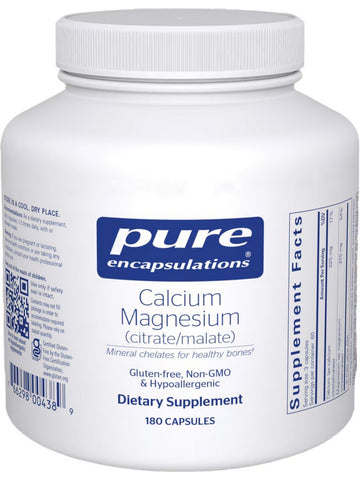 Pure Encapsulations, Cal/Mag, Citrate Malate, 180 vcaps