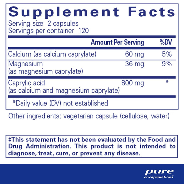 Pure Encapsulations, Caprylic Acid, 240 Capsules