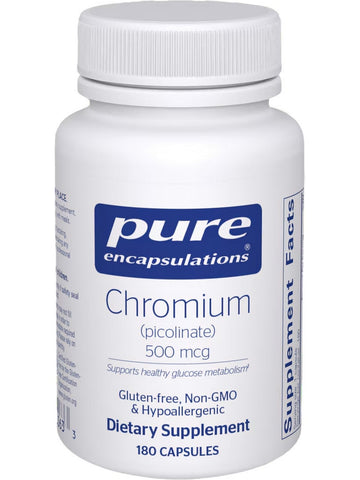 Pure Encapsulations, Chromium (picolinate) 500 mcg, 180 vcaps
