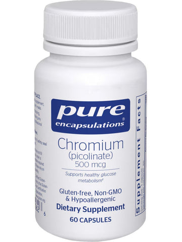 Pure Encapsulations, Chromium (picolinate) 500 mcg, 60 vcaps
