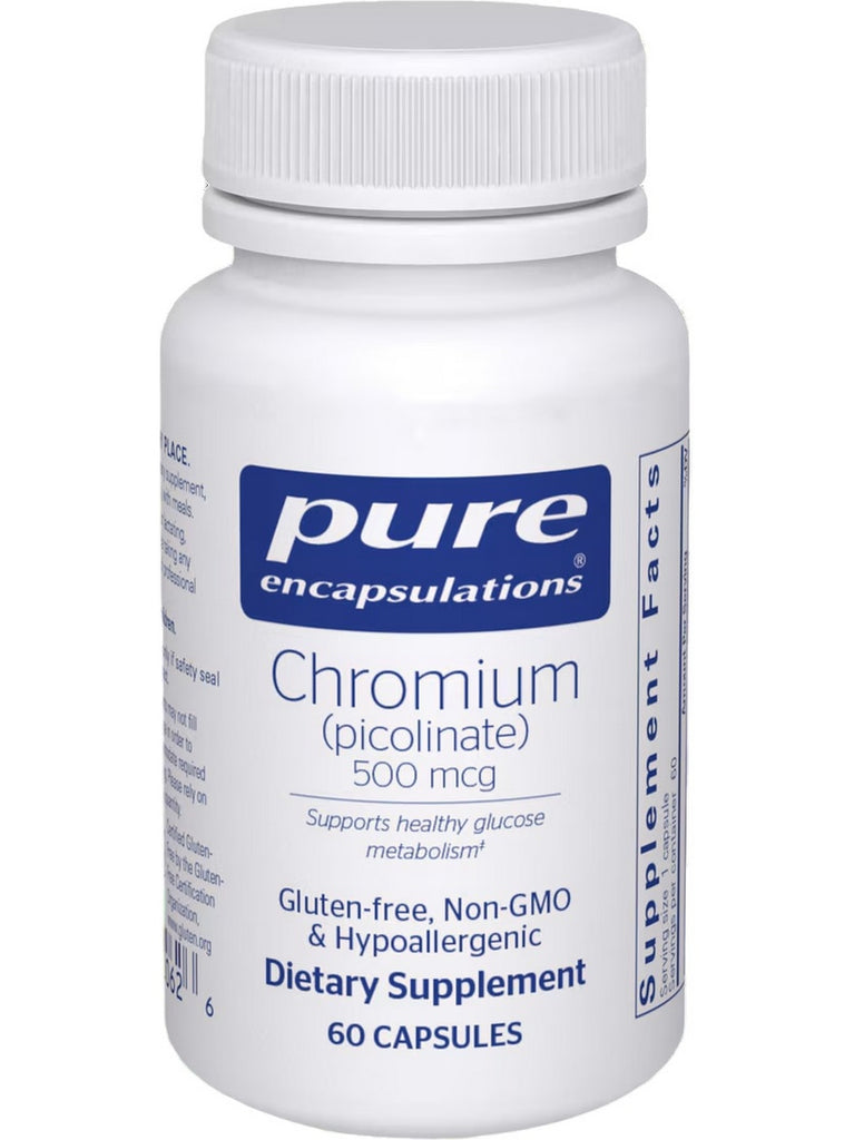 Pure Encapsulations, Chromium (picolinate) 500 mcg, 60 vcaps