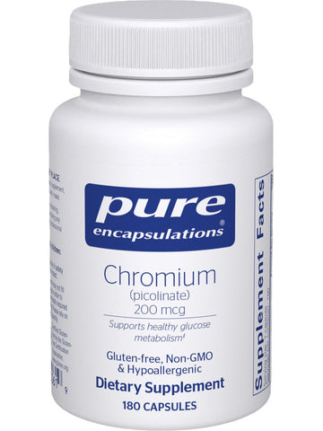 Pure Encapsulations, Chromium (picolinate) 200 mcg, 180 vcaps