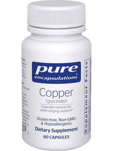 Pure Encapsulations, Copper (Glycinate), 60 Capsules