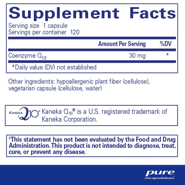 Pure Encapsulations, CoQ10, 30 mg, 120 Capsules