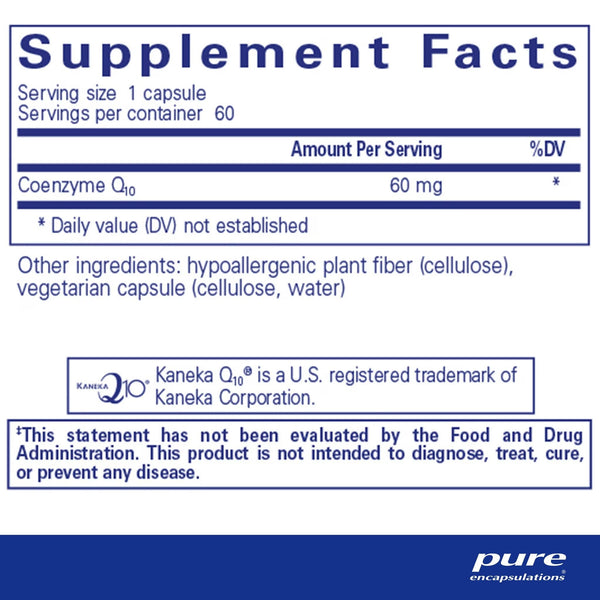 Pure Encapsulations, CoQ10, 60 mg, 60 Capsules