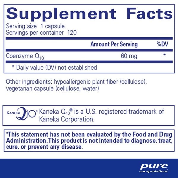 Pure Encapsulations, CoQ10, 60 mg, 120 Capsules