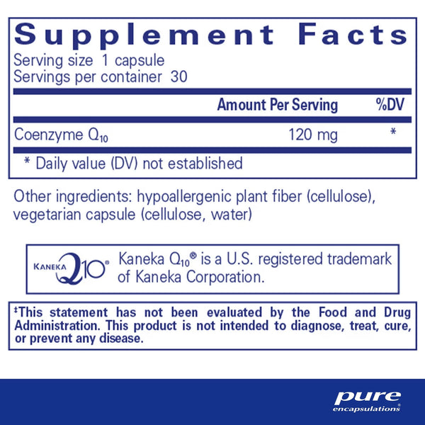 Pure Encapsulations, CoQ10, 120 mg, 30 Capsules