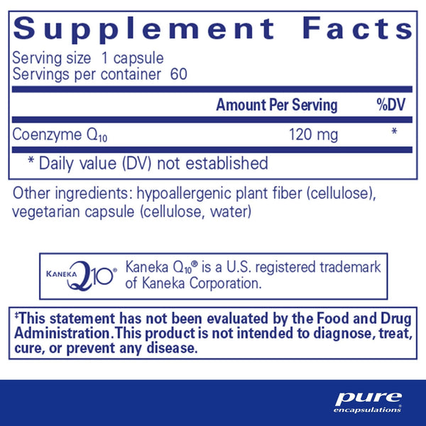 Pure Encapsulations, CoQ10, 120 mg, 60 Capsules