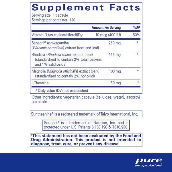 Pure Encapsulations, Cortisol Calm, 120 Capsules