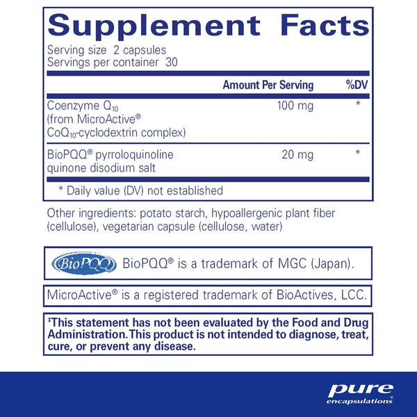 Pure Encapsulations, SR-CoQ10 with PQQ, 60 Capsules
