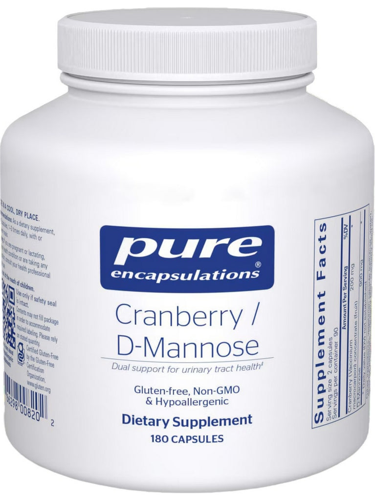 Pure Encapsulations, Cranberry/d-Mannose, 180 vcaps