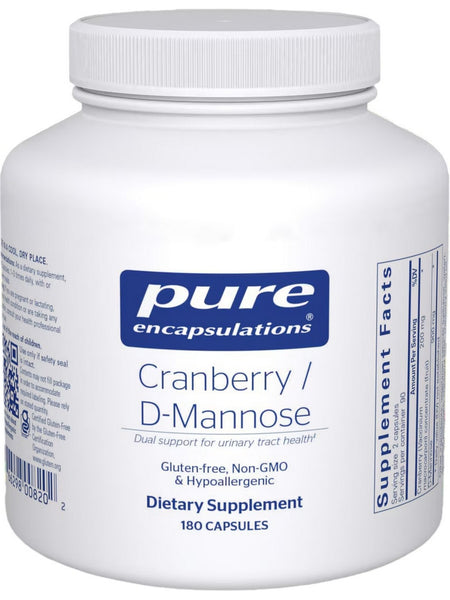 Pure Encapsulations, Cranberry/d-Mannose, 180 vcaps