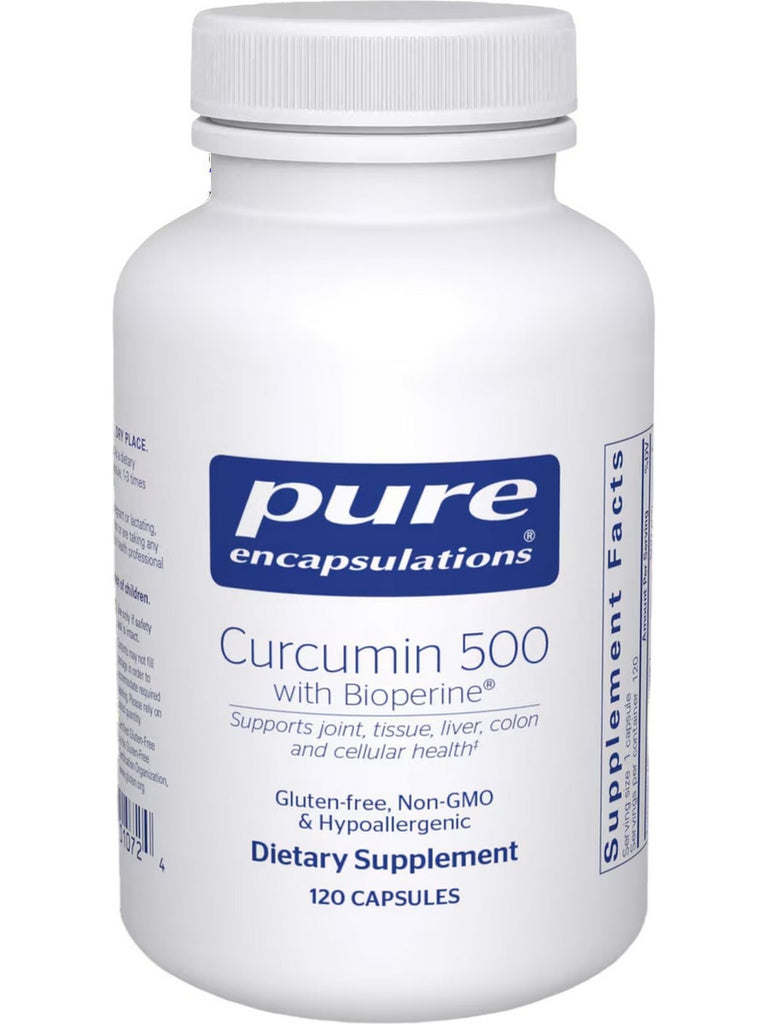 Pure Encapsulations, Curcumin 500 with Bioperine, 120 vcaps