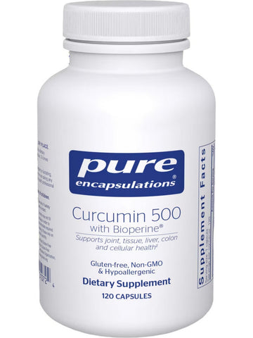 Pure Encapsulations, Curcumin 500 with Bioperine, 120 vcaps