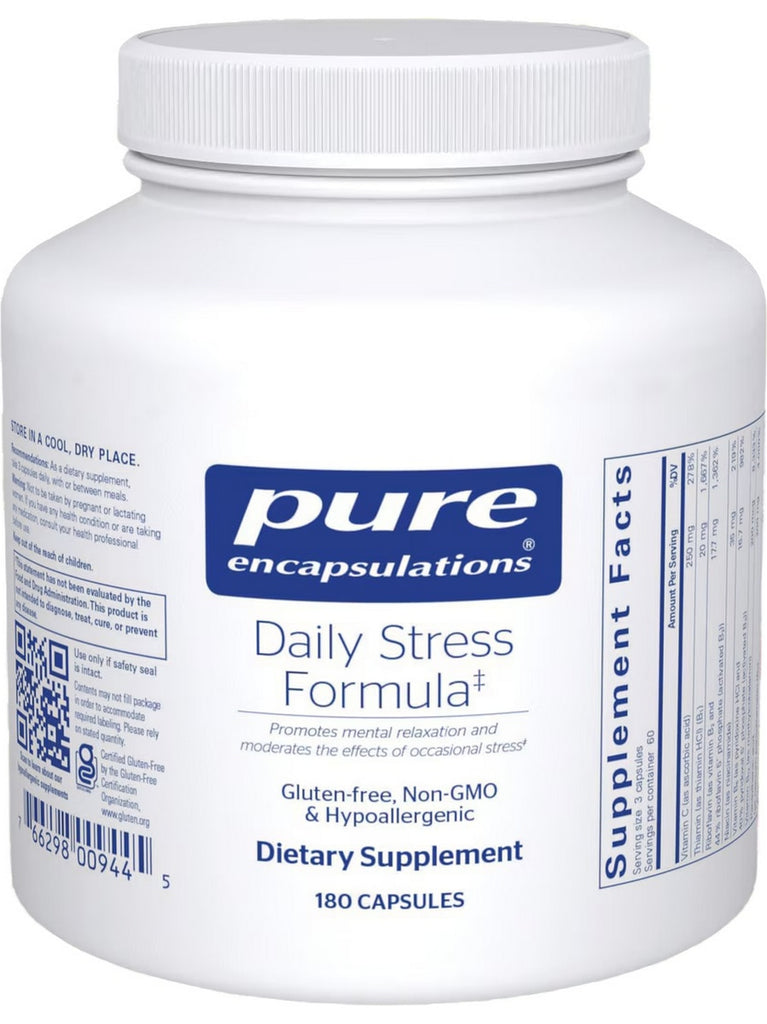 Pure Encapsulations, Daily Stress Formula, 180 caps