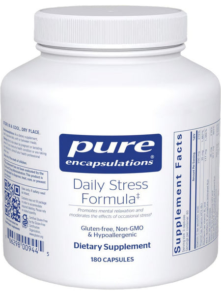 Pure Encapsulations, Daily Stress Formula, 180 caps