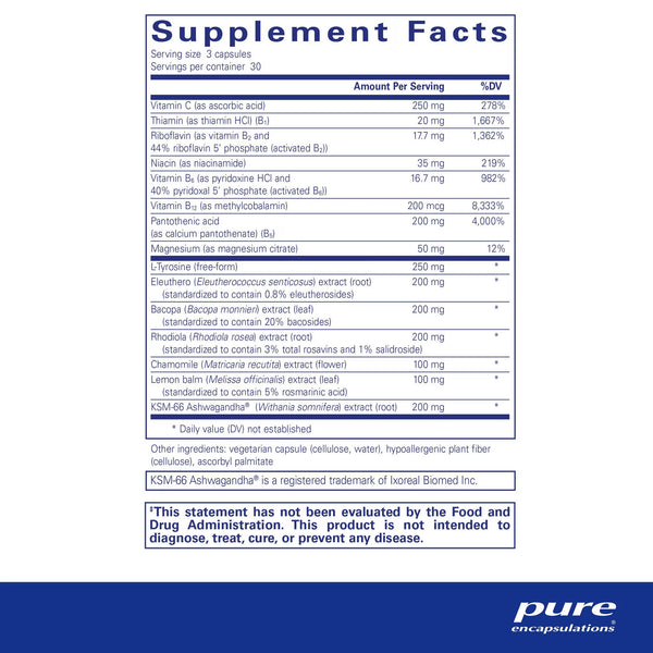 Pure Encapsulations, Daily Stress Formula, 90 Capsules