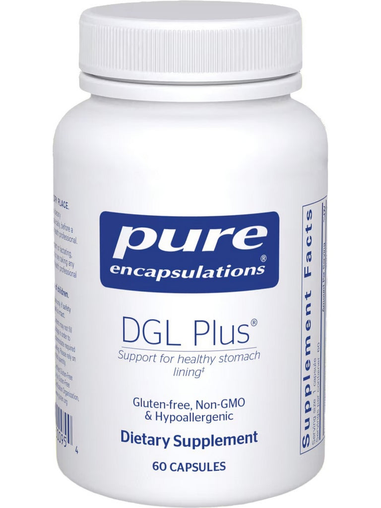 Pure Encapsulations, DGL Plus, 60 Capsules