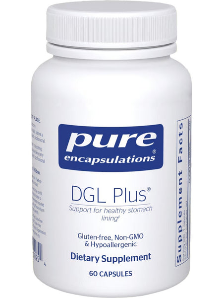 Pure Encapsulations, DGL Plus, 60 Capsules