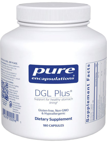 Pure Encapsulations, DGL Plus, 180 vcaps