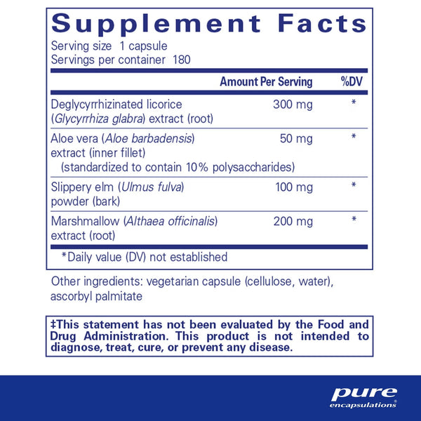 Pure Encapsulations, DGL Plus, 180 Capsules
