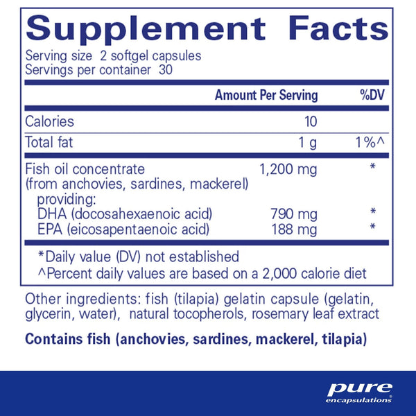 Pure Encapsulations, DHA Ultimate, 60 Softgel Capsules