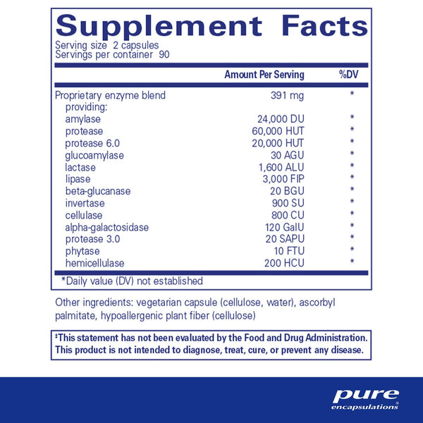 Pure Encapsulations, Digestive Enzymes Ultra, 180 Capsules