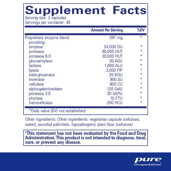 Pure Encapsulations, Digestive Enzymes Ultra, 90 Capsules