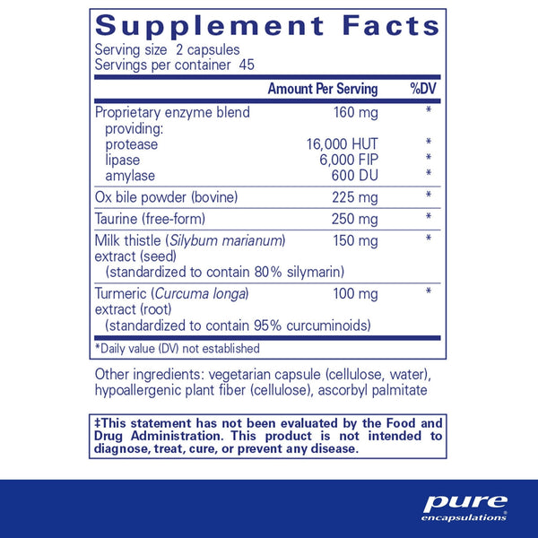 Pure Encapsulations, Digestion GB, 90 Capsules