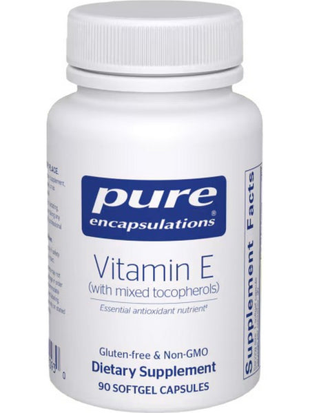 Pure Encapsulations, Vitamin E, Natural, 90 gels
