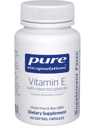 Pure Encapsulations, Vitamin E, Natural, 90 gels