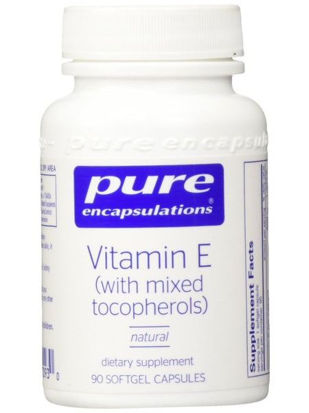 Pure Encapsulations, Vitamin E, Natural, 90 gels
