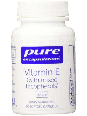 Pure Encapsulations, Vitamin E, Natural, 90 gels