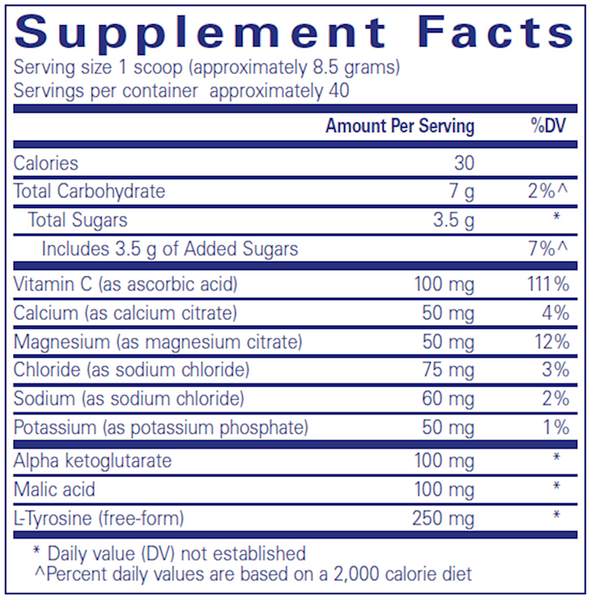Pure Encapsulations, Electrolyte/Energy Formula, 340 gms