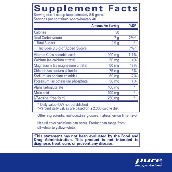 Pure Encapsulations, Electrolyte/Energy Formula, 12 oz