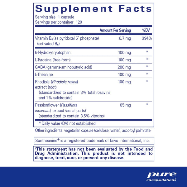 Pure Encapsulations, Emotional Wellness, 120 Capsules