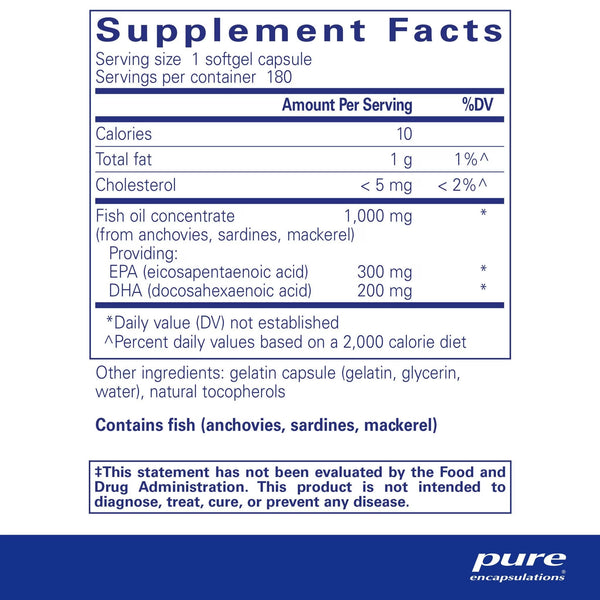 Pure Encapsulations, EPA/DHA Essentials, 180 Softgel Capsules
