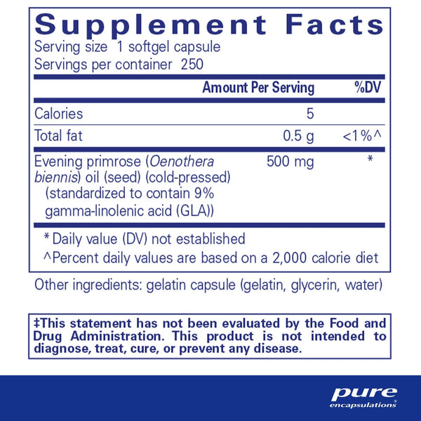 Pure Encapsulations, E.P.O, 250 Softgel Capsules