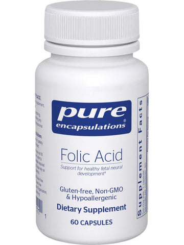 Pure Encapsulations, Folic Acid 800 mcg, 60 vcaps
