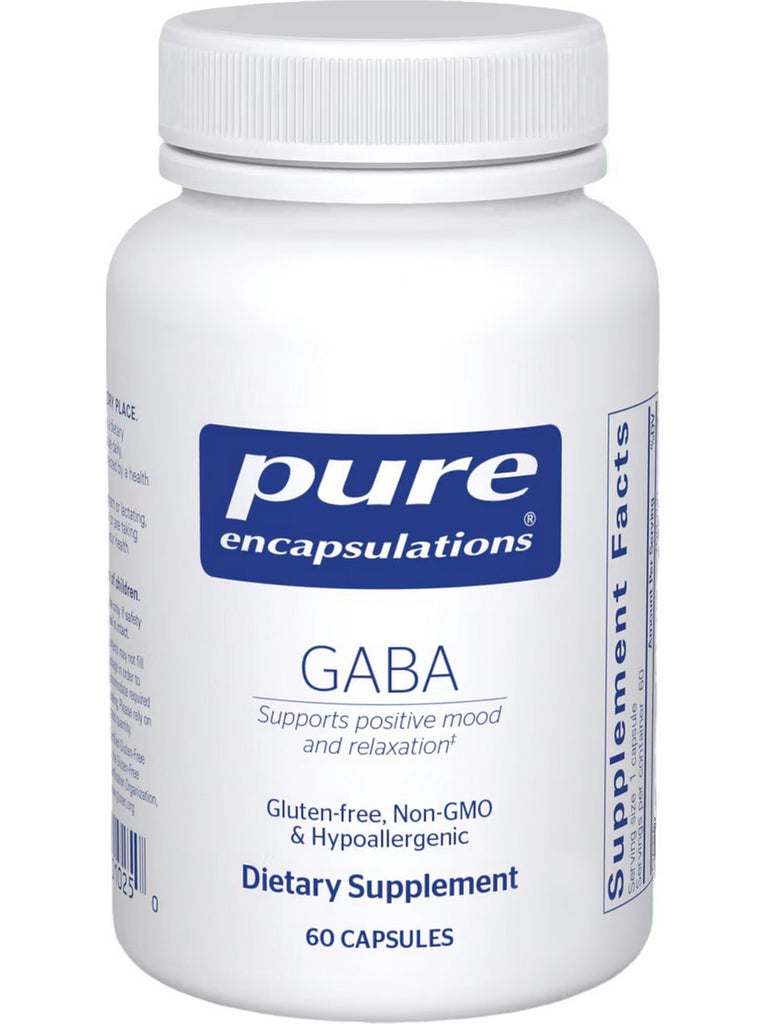 Pure Encapsulations, GABA, 60 vcaps