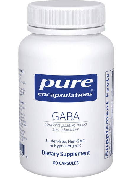 Pure Encapsulations, GABA, 60 vcaps