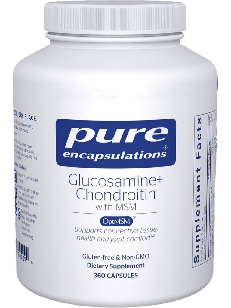 Pure Encapsulations, Glucosamine Chondroitin, w/MSM, 360 caps